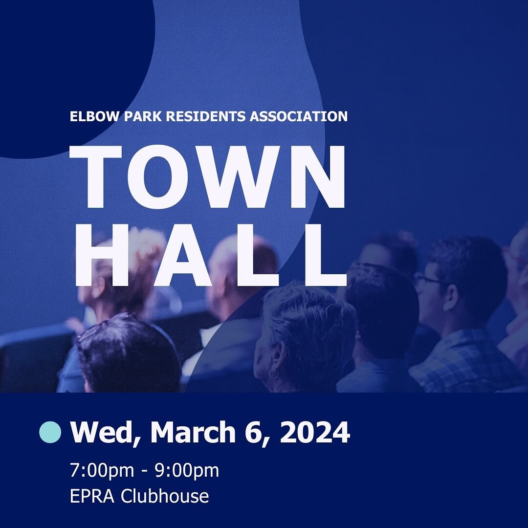 Please join us!
BLANKET UPZONING AND RESTRICTIVE COVENANT TOWNHALL
Wednesday March 6, 2024
7:00pm - 9:00pm
EPRA Clubhouse
Wine and Cheese will be served
For more information go to www.ElbowPark.com/Events and register by March 1, 2024.
