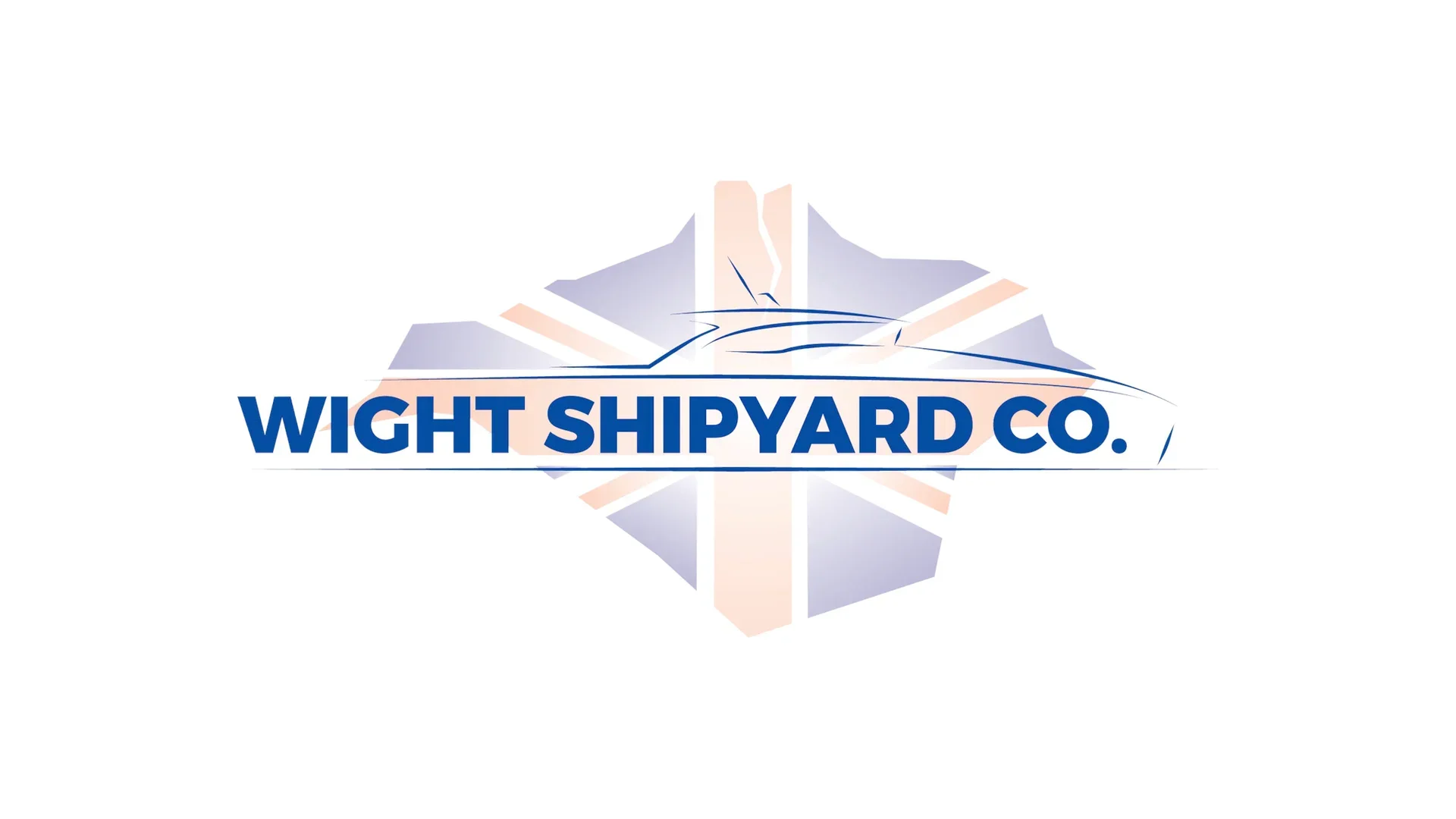 Logo for Wight Shipyard Co., featuring a stylized ship and a large star made of multiple smaller stars in blue and beige colors.