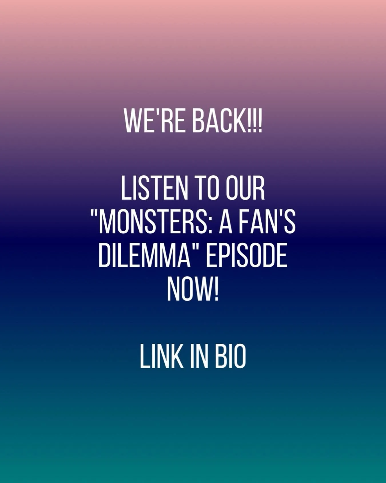 We missed you!!

Enjoy this juicy departure from our normal Romantasy focus. 

How do we engage with the art of monsters?

New episode out now! Link in bio to listen!

Make sure to follow the pod to stay up to date with our new episode drops!