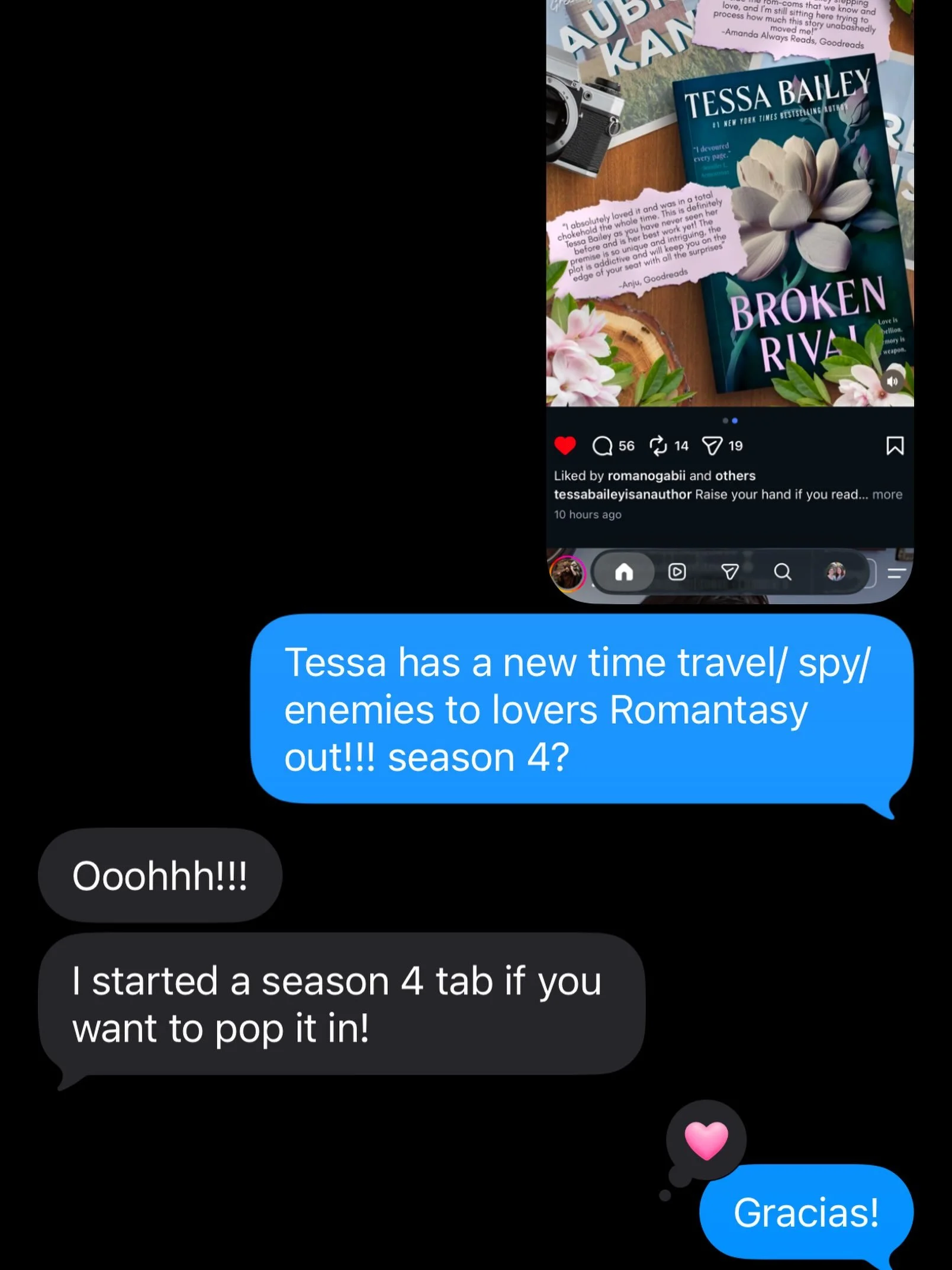 In classic form, we are planning for season 4 already! @tessabaileyisanauthor we cannot wait to read this!!!!