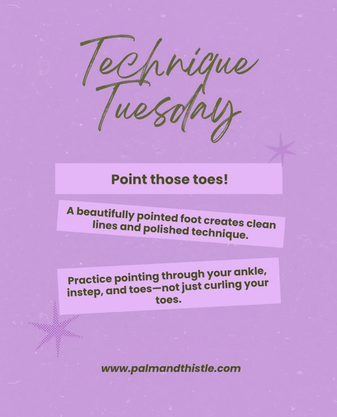 Technique Tuesday!
Strong technique is built one step, one correction, and one class at a time. The little details make a big difference, and consistency is what helps our dancers grow!