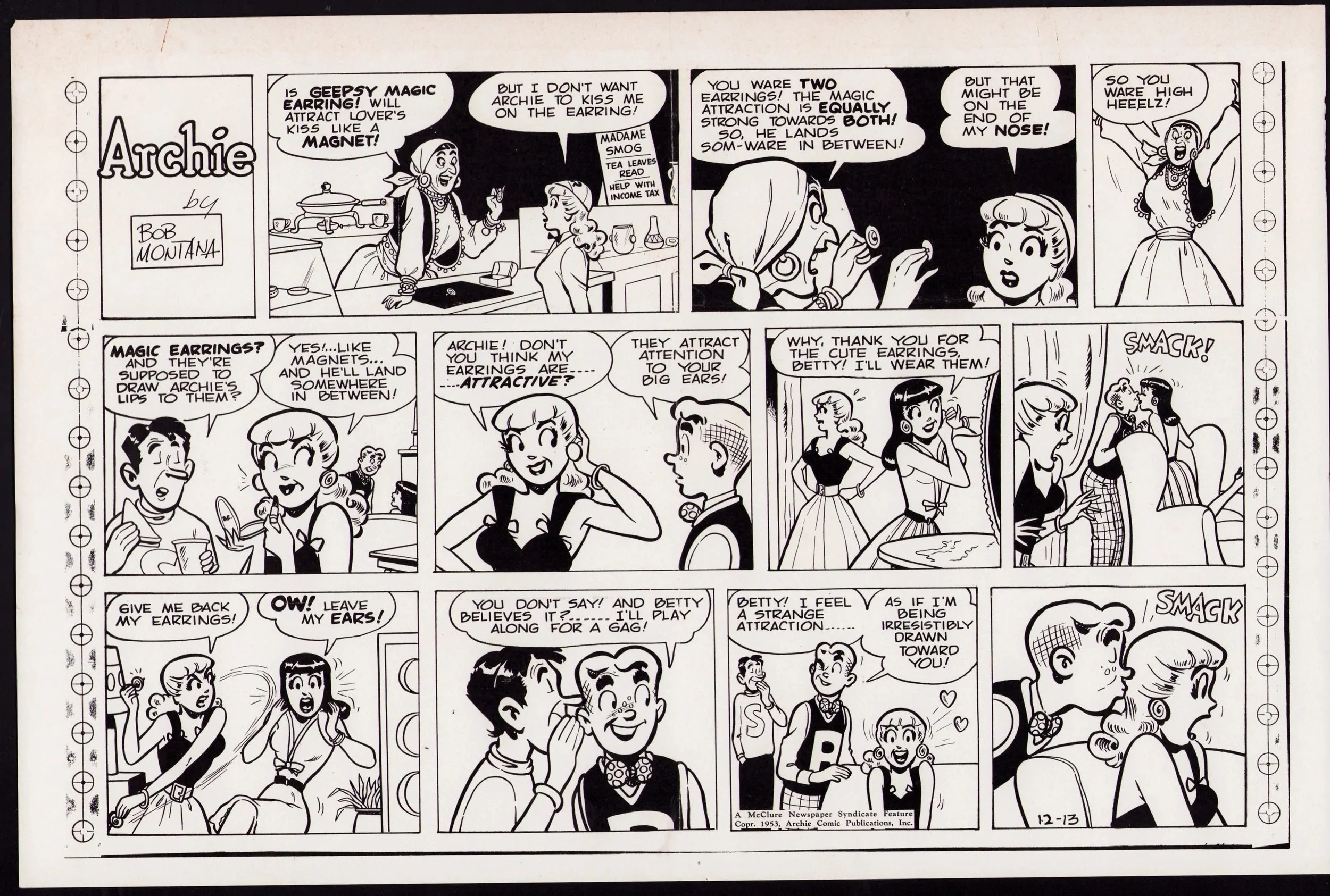 Archie Sunday Page Proof Sheet (Dec 13, 1953)