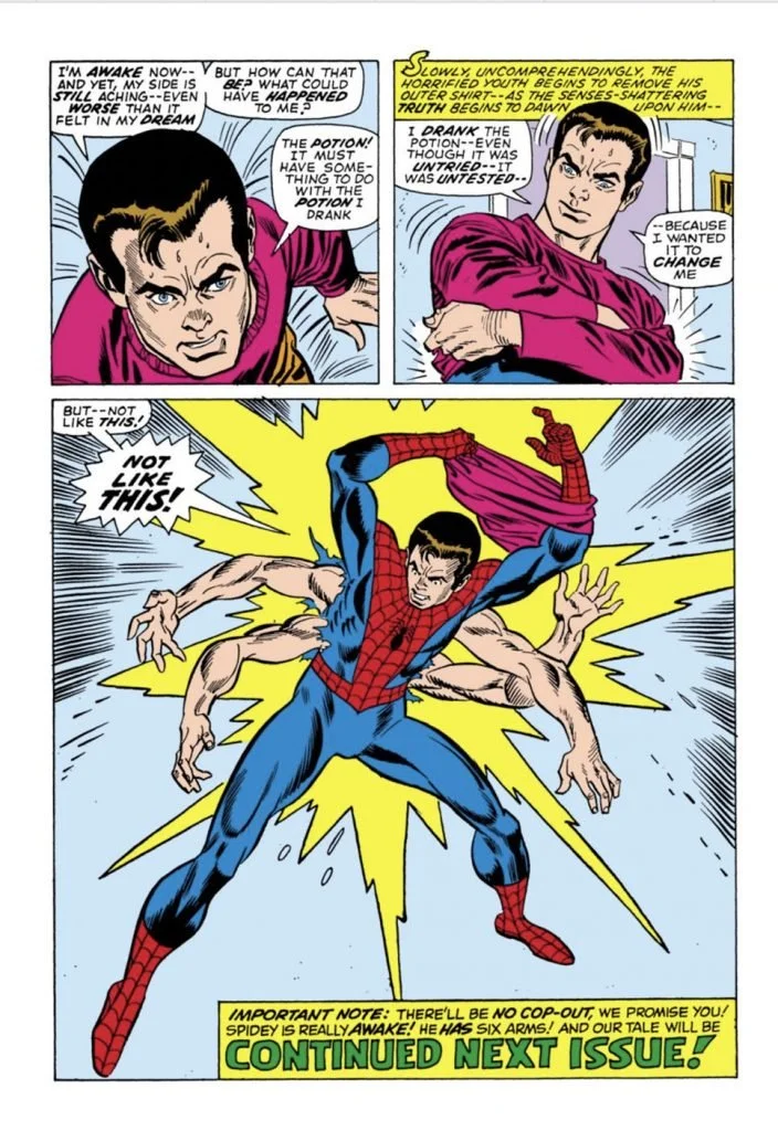 EPIC COMIC STORYLINES  – SPIDEY’S SIX ARMS!