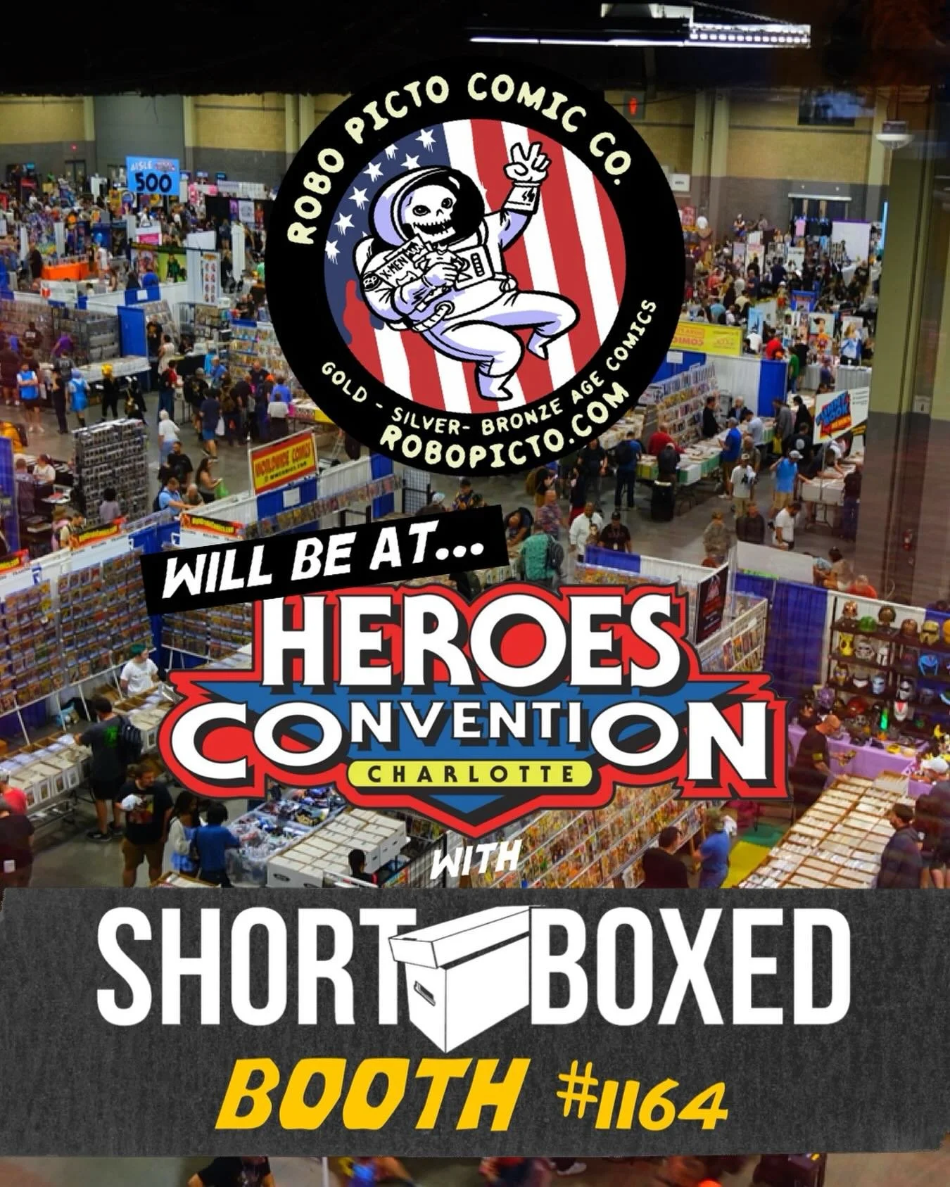 We&rsquo;re headed to HeroesCon &mdash; truly one of the best shows in the country &mdash; and we&rsquo;re posted up with our friends @shortboxed in booth 1164. Come dig thru some boxes, submit your books for auction or consignment, or just say hello