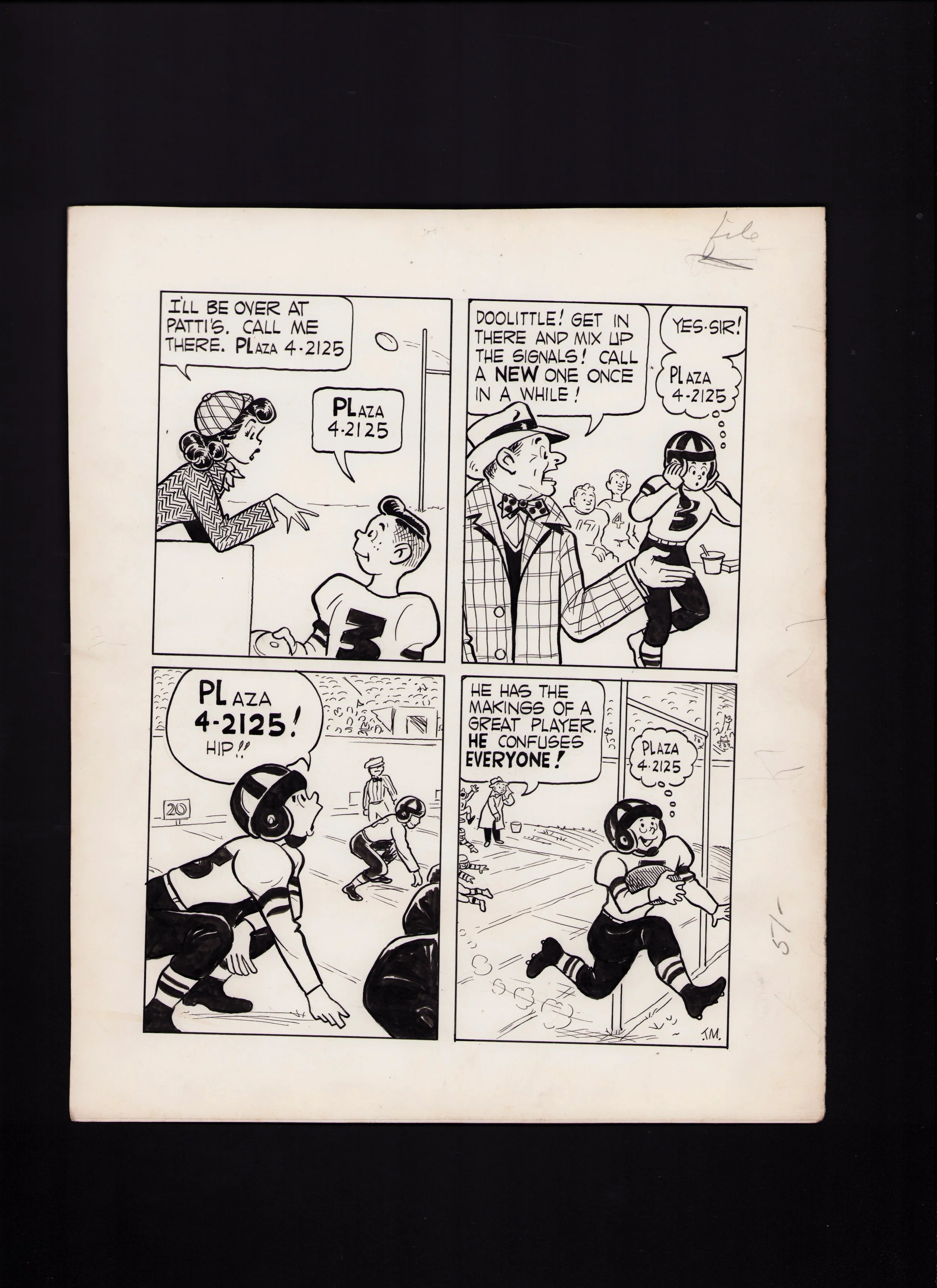 Sunny Climes Original Comic Strip Art  (Nov. 13, 1953)