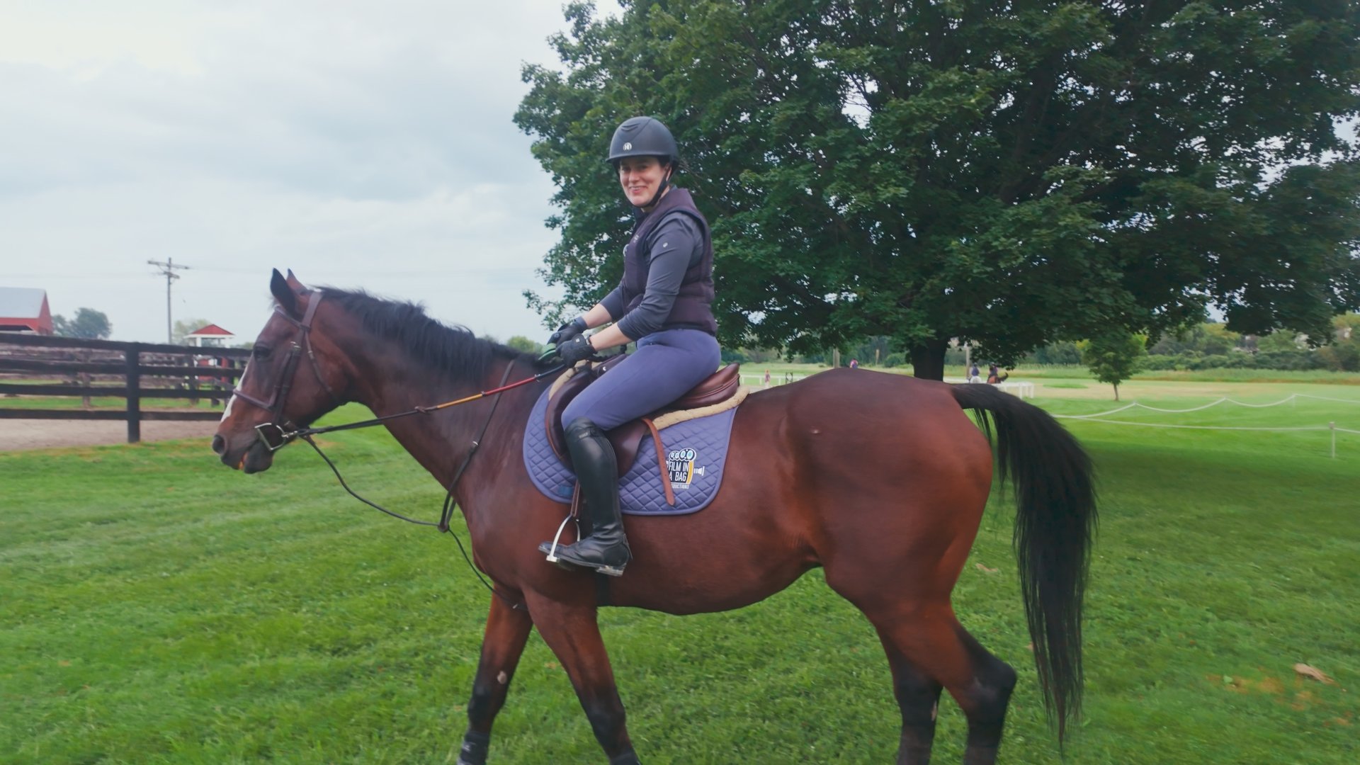 Teresa M. rides Max the horse at the horse competition