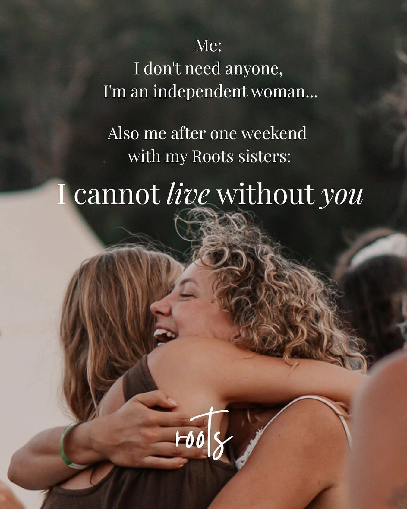 The Roots effect is real. 
Who else went from &ldquo;I&rsquo;m fine on my own&rdquo; to &ldquo;WHERE ARE MY SISTERS?!&rdquo; within 72 hours?

Join our sisterhood this Feb!

🌱
Roots Women&rsquo;s Embodiment Festival
Feb 6-9th 2026
Wisemans Ferry, NS