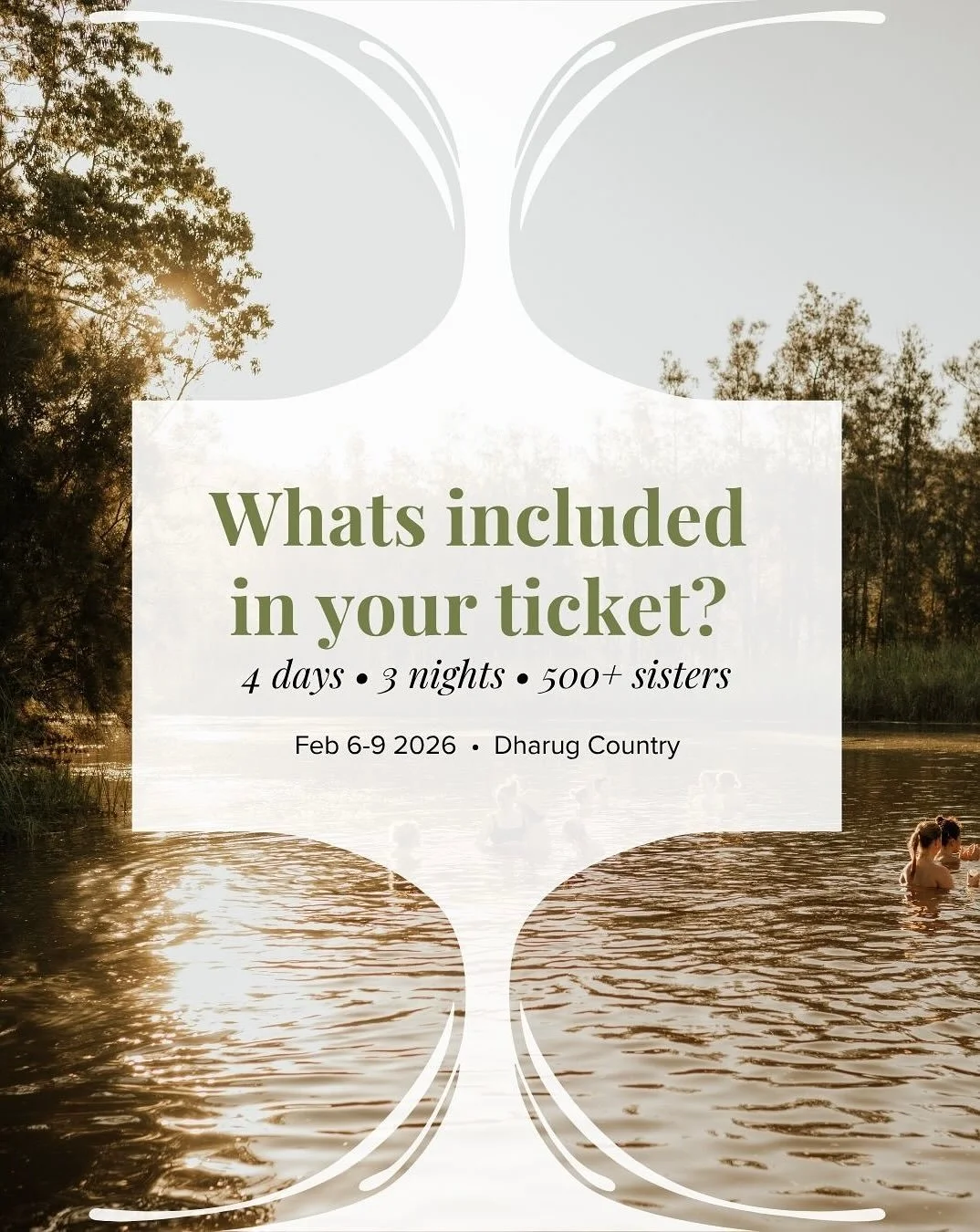 🗝️ Everything included in your Roots Festival 2026 ticket 

4 days of pure magic awaits you on Dharug Country, where transformation meets sisterhood and nature holds us all. 

Learn from some of the most potent facilitators and performers in the emb