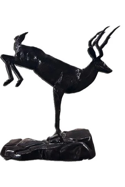 Buck Jumping on Rock