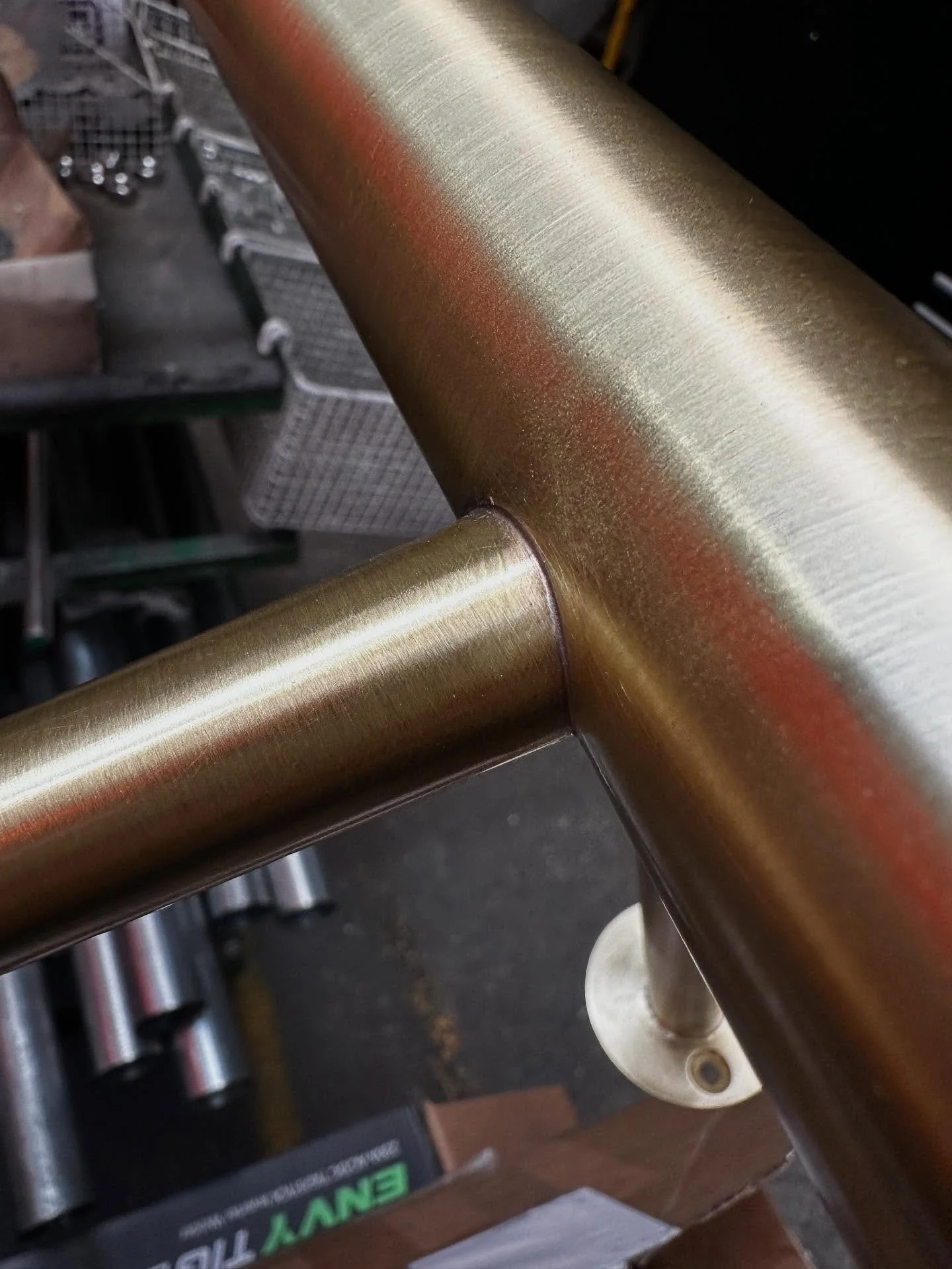 Brass foot rail for Blackbird on flinders lane! @trustprojectsau #brass #welding #shopfitting #brasswelding