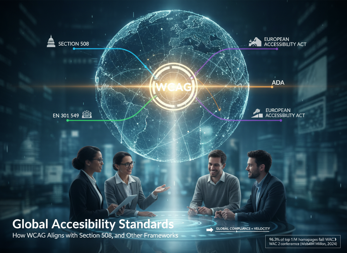 Global Accessibility Standards: How WCAG Aligns with Section 508, EN 301 549, and Other Frameworks