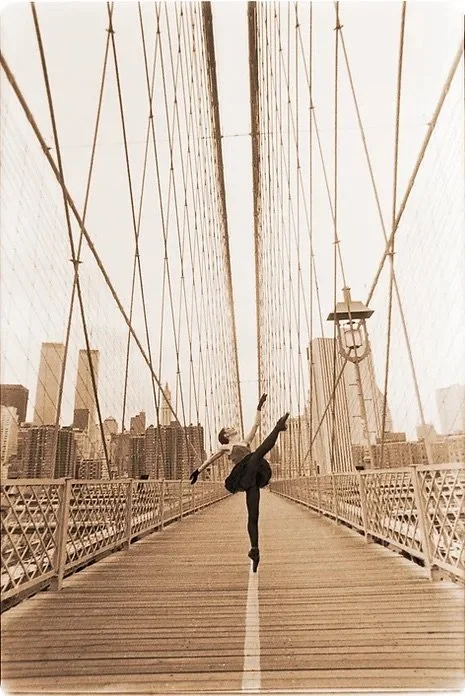 Ballerina on Brooklyn Bridge