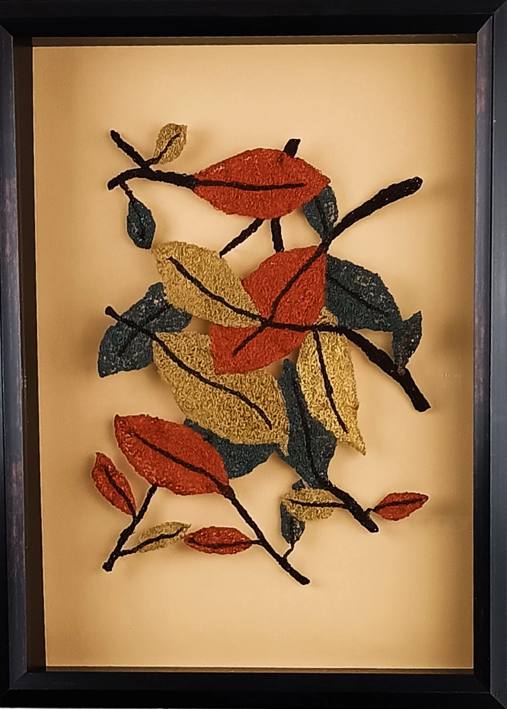Branches 
12" x 16" shadow box frame.  $225