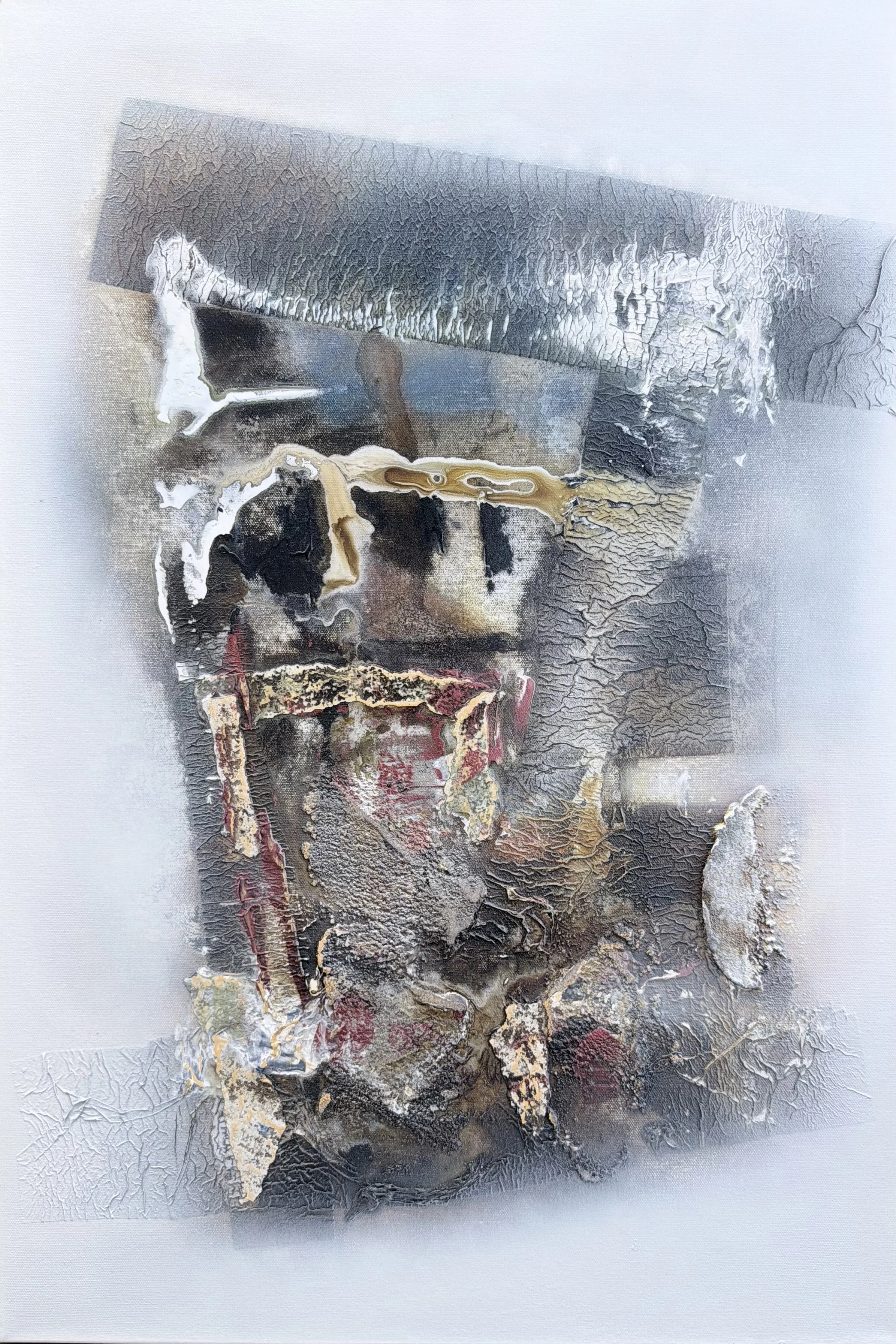 Series / Renovation , Detail # 2 / 30 x 20 Inches / Acrylic on Canvas / 2026