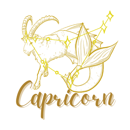 Sea goat and capricorn constellation