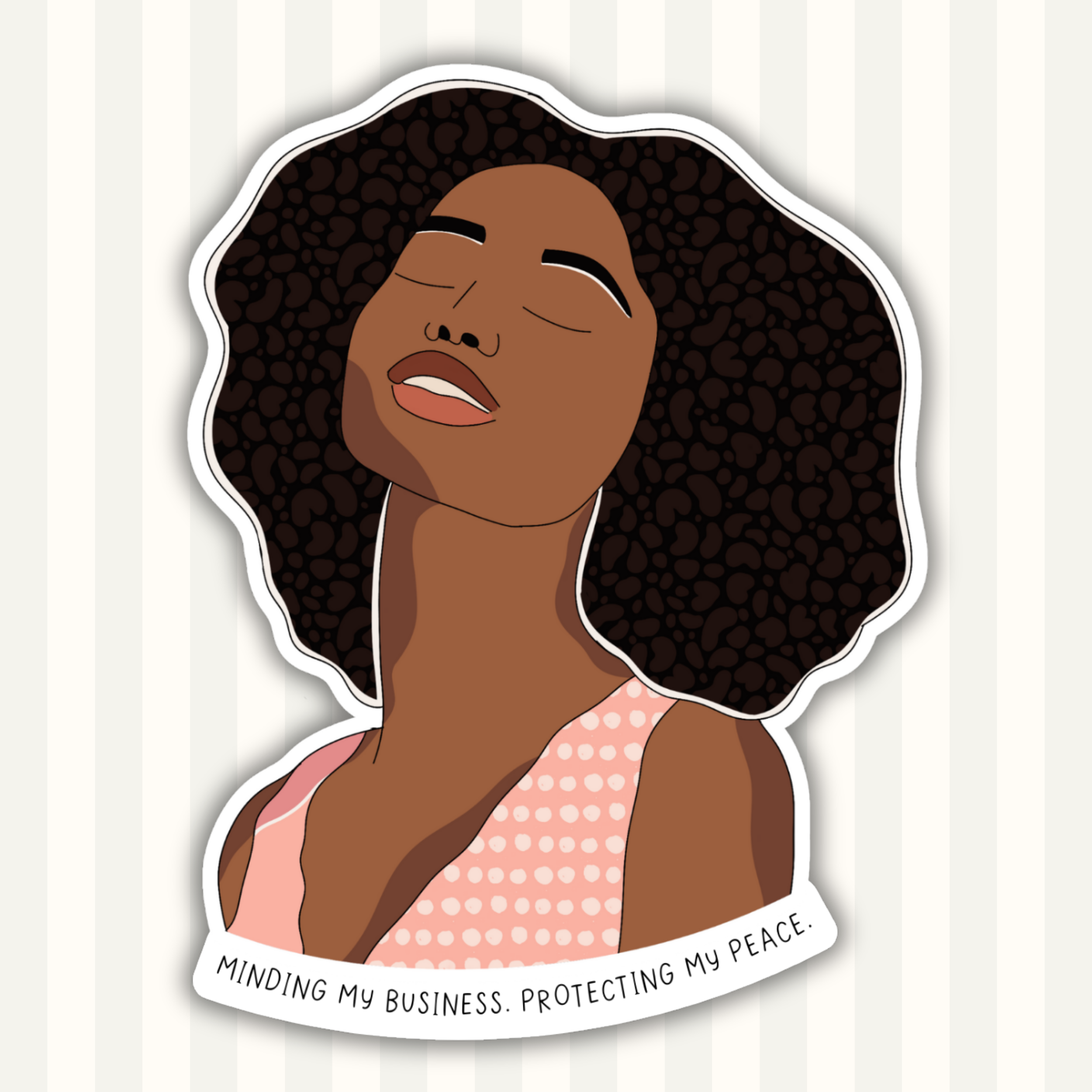 Printed vinyl sticker sheet for planners and journaling featuring illustrated Black women