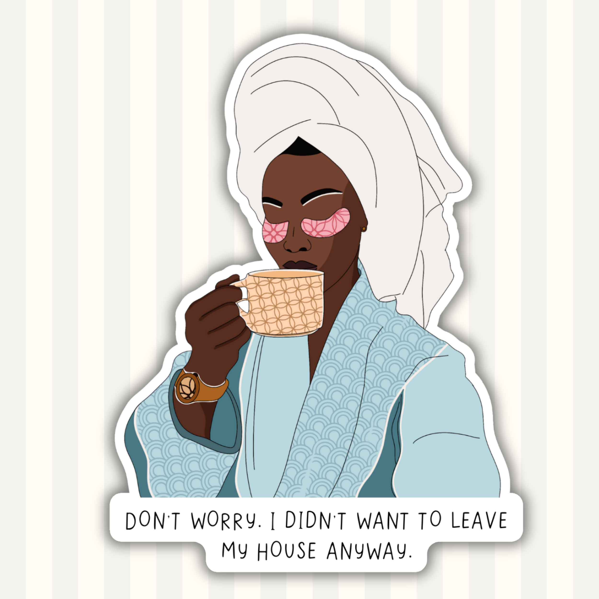 Printed vinyl sticker sheet for planners and journaling featuring illustrated Black women