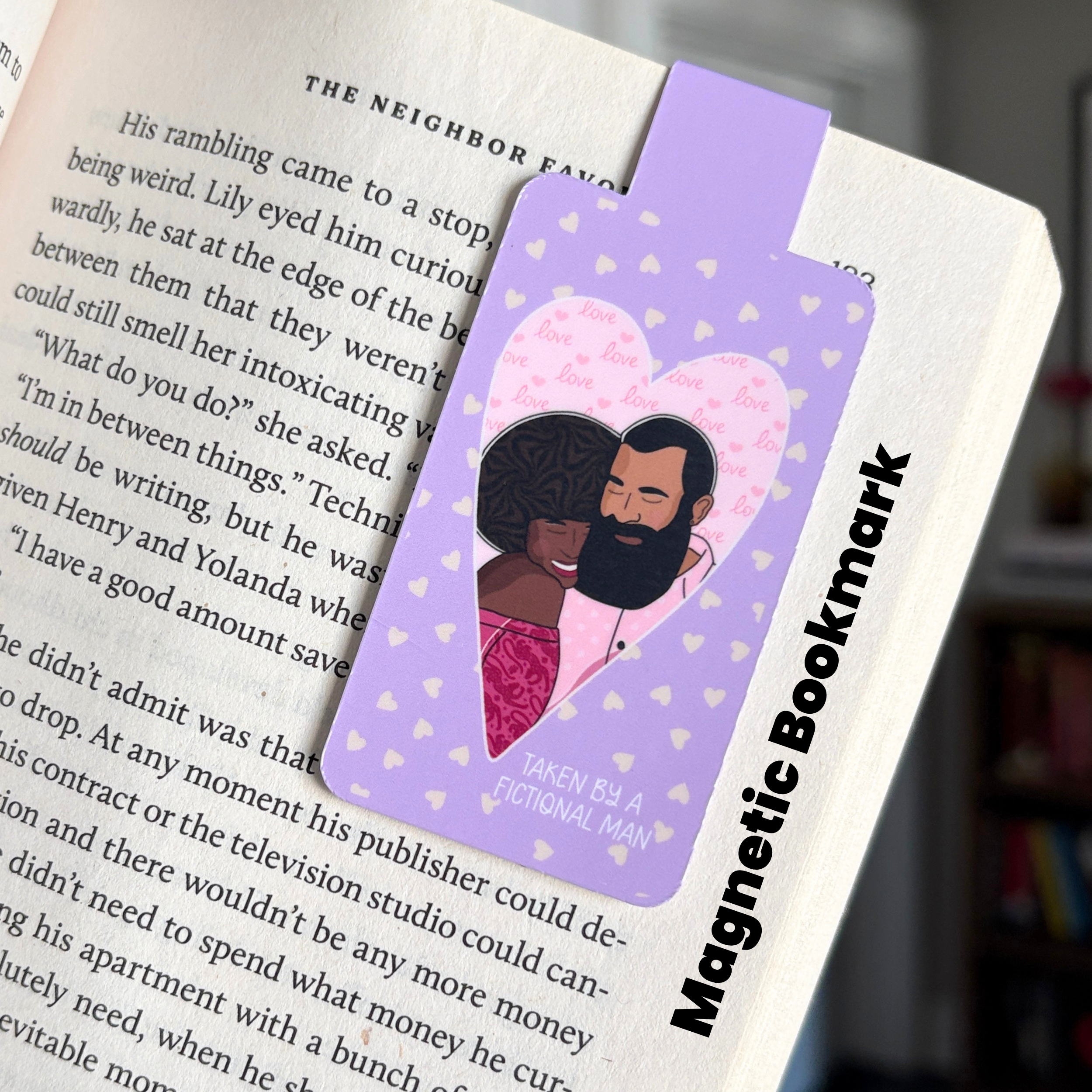 Black Romance Lover - Magnetic Bookmark
