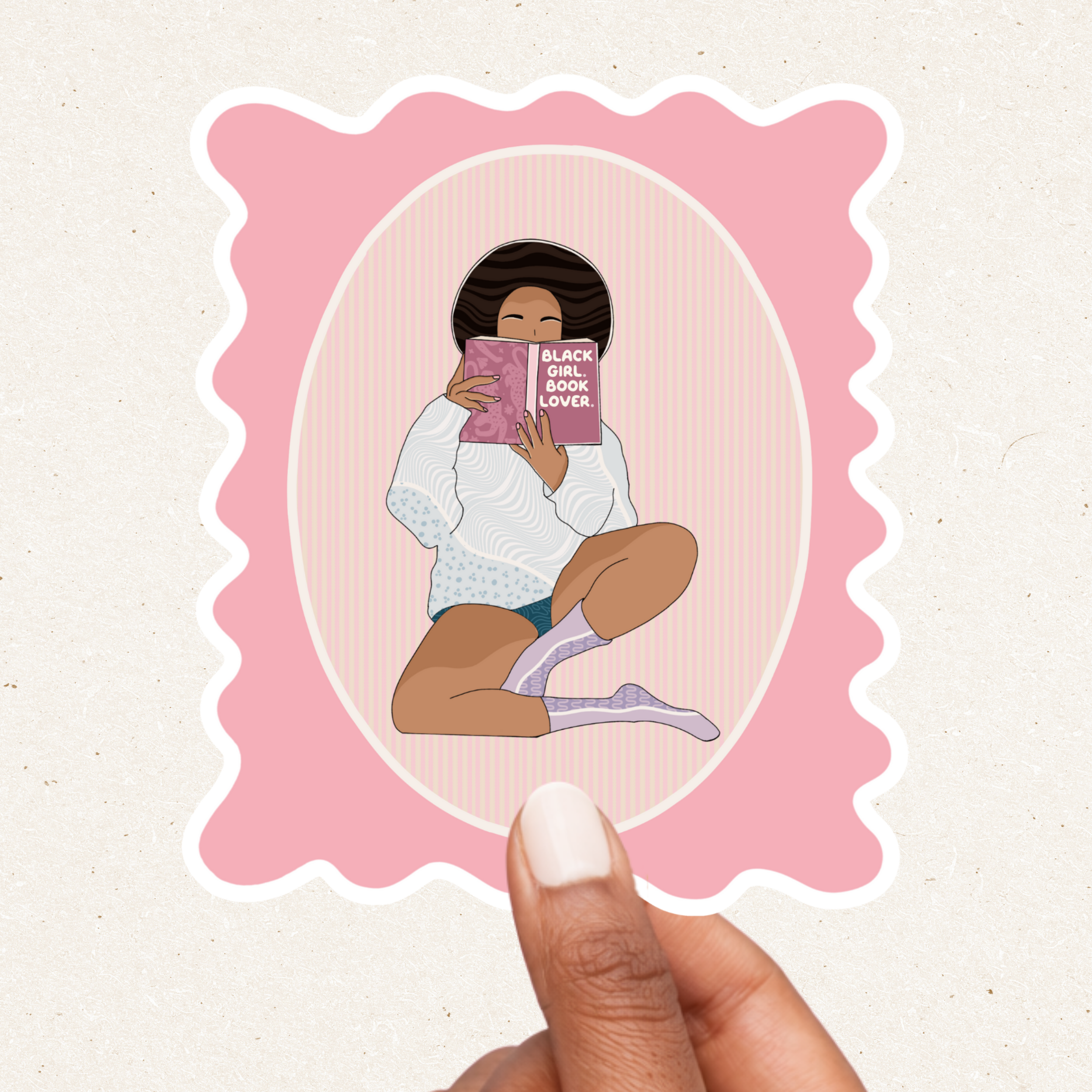 Black Girl Book Lover - Sticker