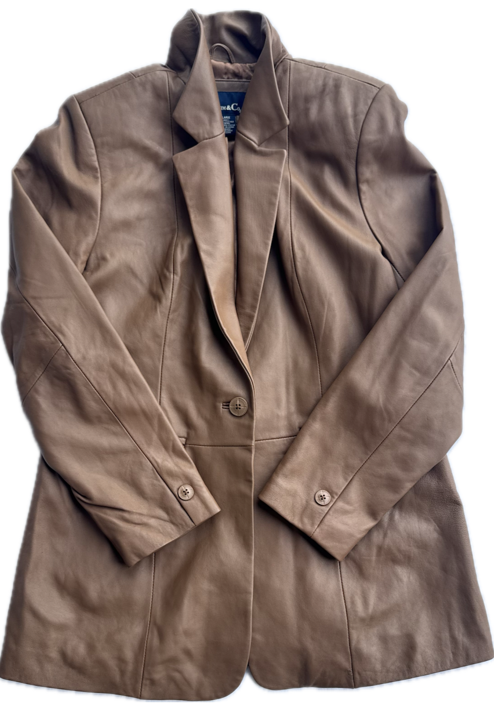 VINTAGE GENUINE LEATHER BLAZER JACKET