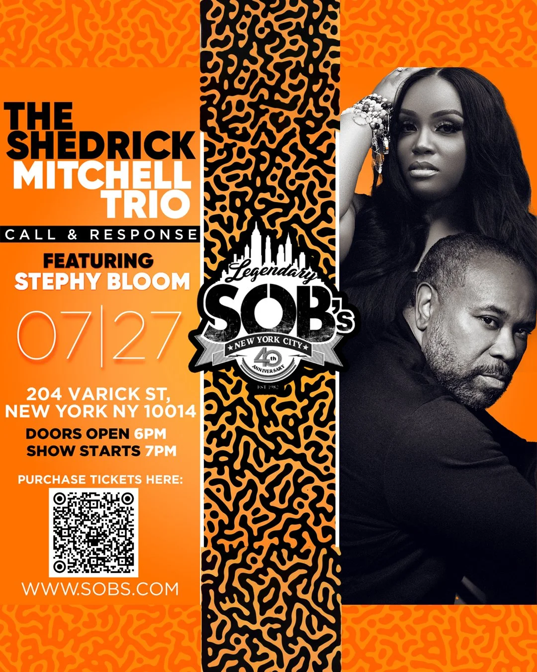The Sedrick Mitchell Trio featuring Stephy Bloom at at The Legandary SOB's