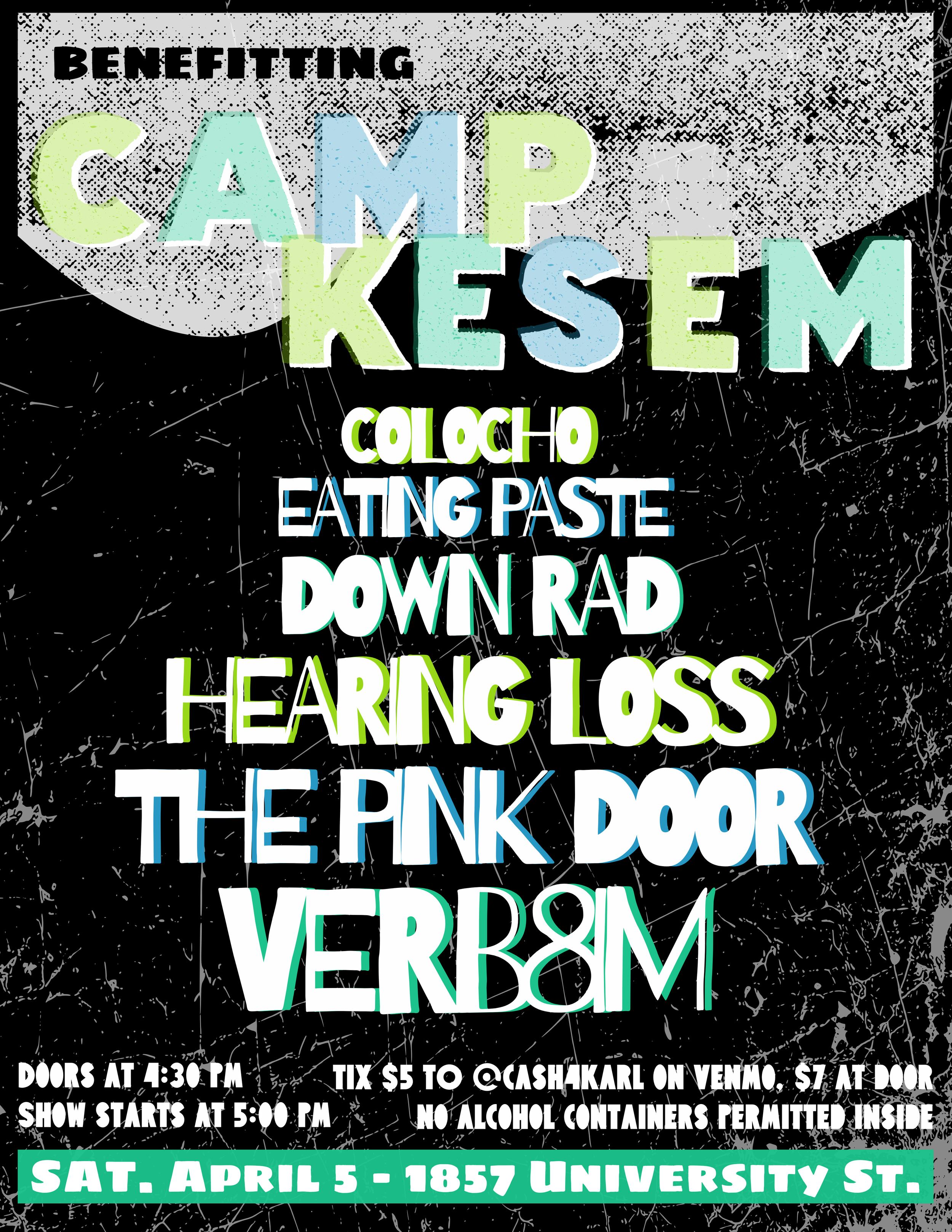 Poster for house show benefitting University of Oregon's chapter of Camp Kesem.
