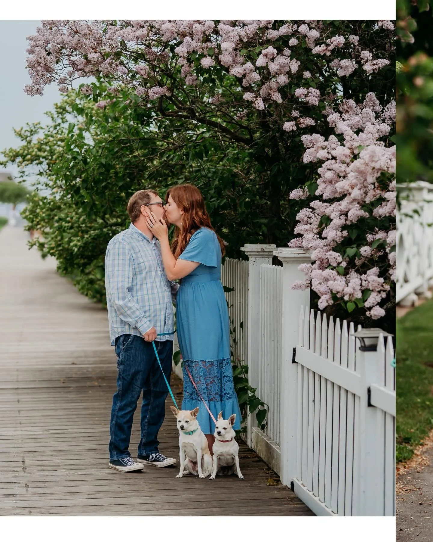 After their wedding at the Somewhere in Time Gazebo, they&rsquo;ve come back for their anniversary each year. Same island, same lilacs, always the girls. 🥰 

🏷️ Mackinac Island Lilacs &bull; Northern Michigan Photographer &bull; Upper Peninsula Pho