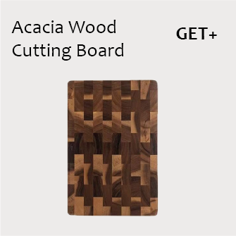 Acacia wood cutting board for slicing and serving sourdough bread