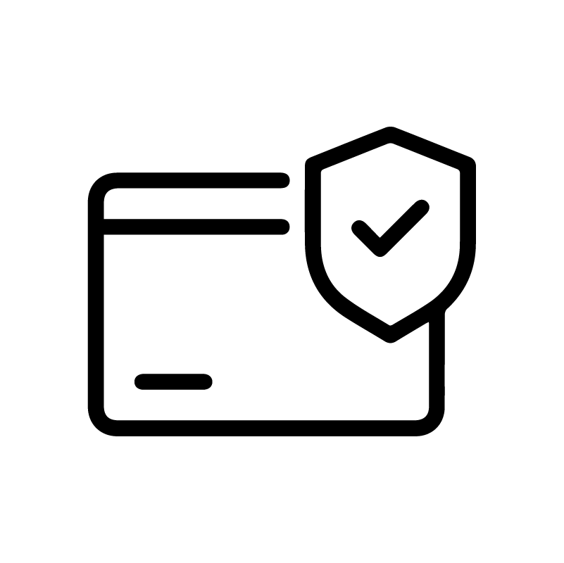 Secure checkout icon with PayPal and Stripe payment protection