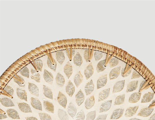 Handwoven rattan decor accents for warm home styling