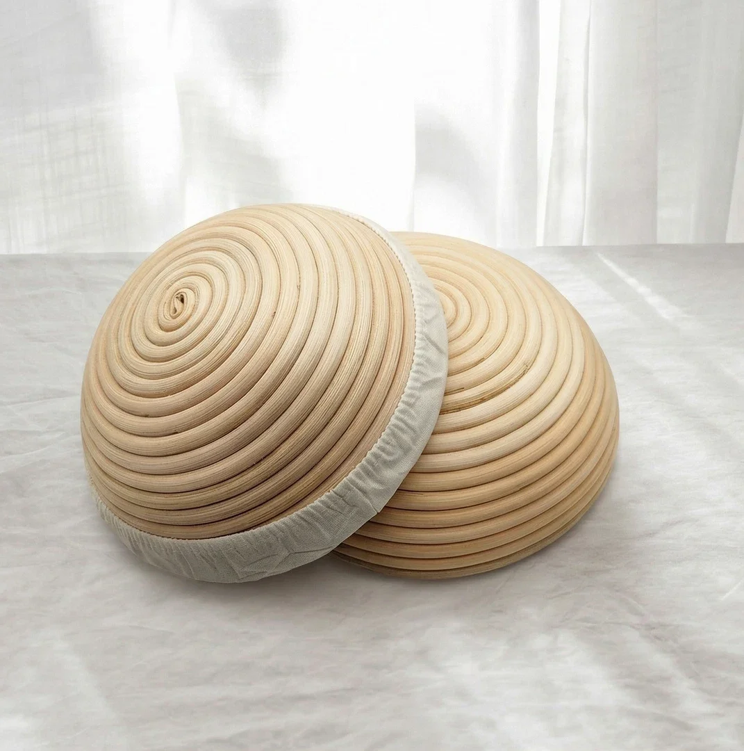 [Natural Color] Rattan Bread Proofing Basket With Liner | Unbleached