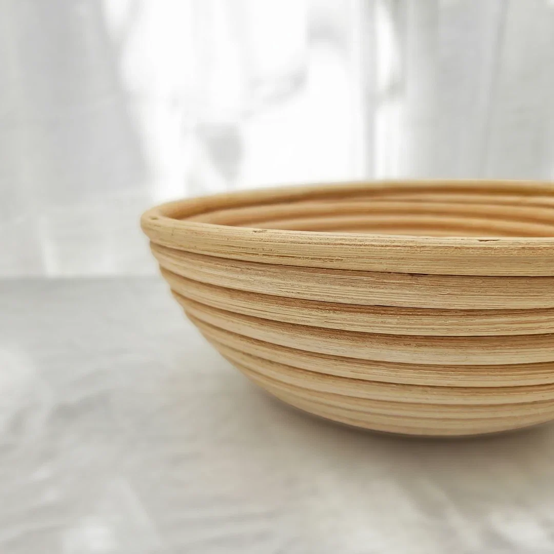 Handwoven rattan sourdough proofing basket with liner for home bakers