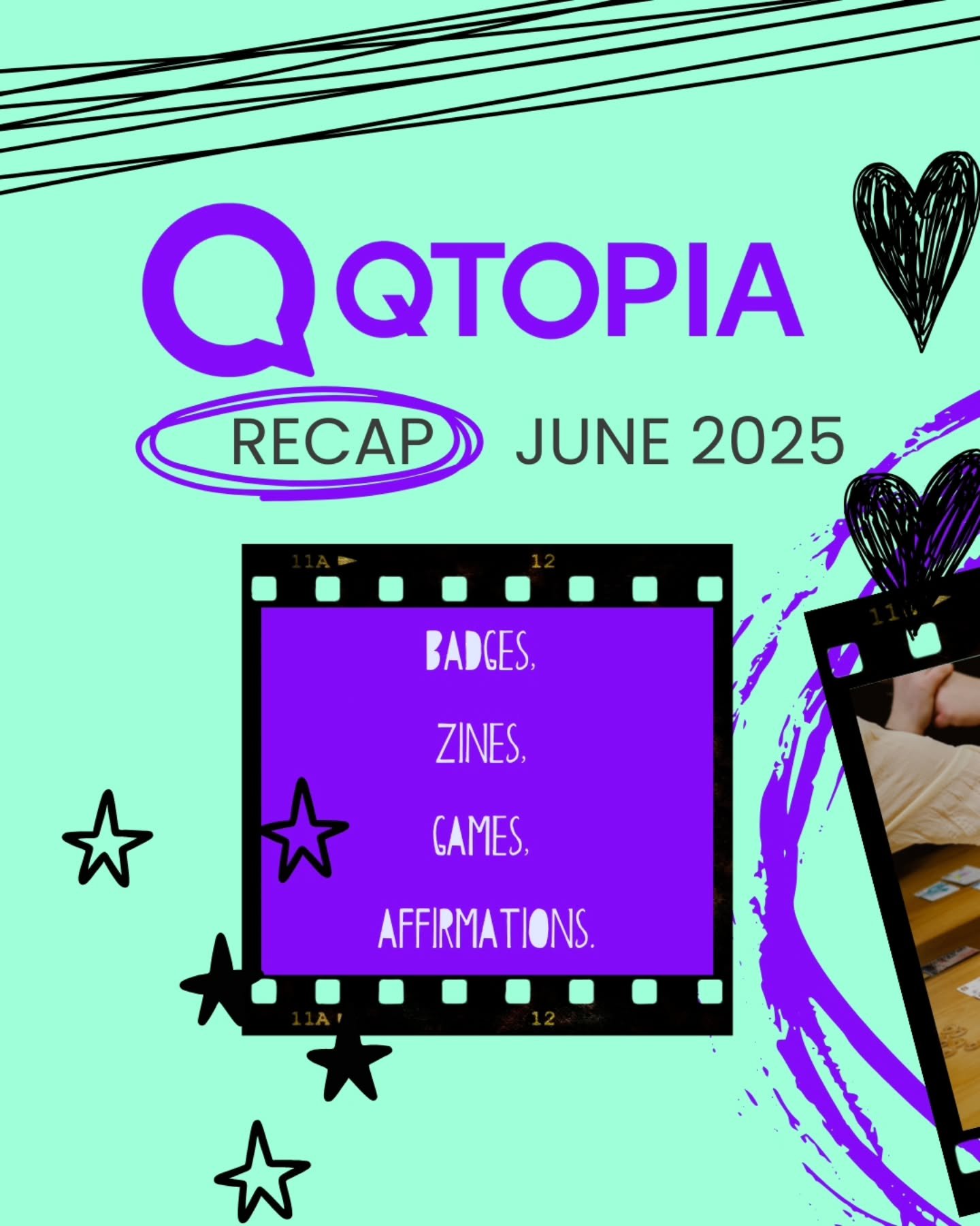 June was quite an eventful month for us! While celebrating the International Pride Month, we created some badges and zines, played some board games, watched movies, went for walks... All in the best company - yours 💜

Thank you for choosing to spend