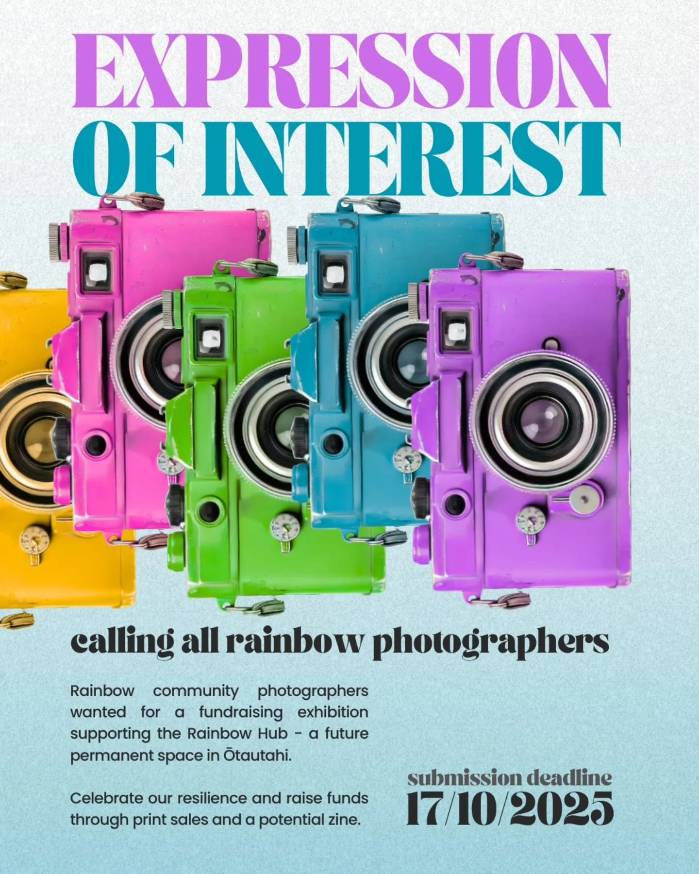 Rainbow photographers - we want to see you and help you be seen! 📸

We're putting together a photography exhibition &amp; fundraiser for the future Rainbow Hub in Ōtautahi - a permanent safe space for the queer community - and we&rsquo;re calling on