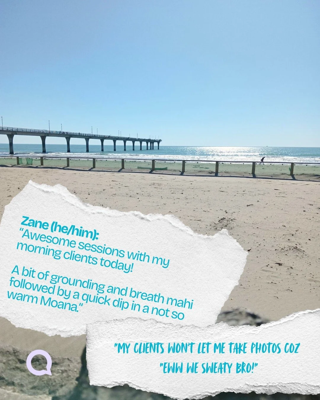A quick midday update from Zane, one of our Peer Support Workers! 💜

Connection to whenua, to people and to the moment - no filters needed (and definitely no photo pressure - after all &quot;eww we sweaty bro&quot; counts as a solid no 😆).