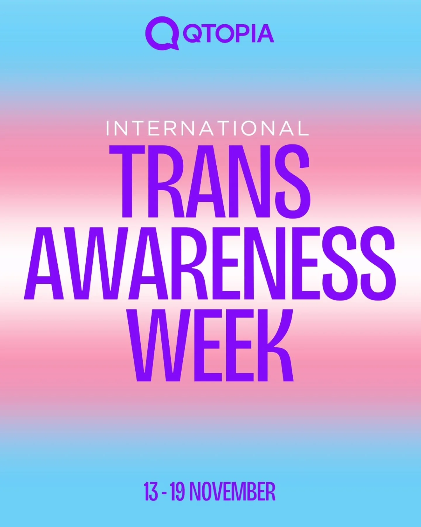 💙💗🤍 Trans Awareness Week (13&ndash;19 Nov) is here and we&rsquo;re marking it with a daily post series.

Each day this week, we&rsquo;ll share something new:
- What Trans Awareness Week is
- Language &amp; Identity
- Myths vs Facts
- Organisations