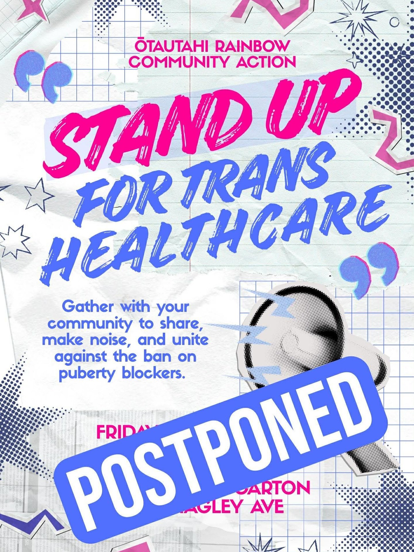 Kia ora koutou - with some stormy weather rolling in right on 6pm, tonight&rsquo;s rally has been postponed - we&rsquo;ll share a plan for a new date soon! In the meantime we stand with other @blocktheban protests around Aotearoa today - no one suppo