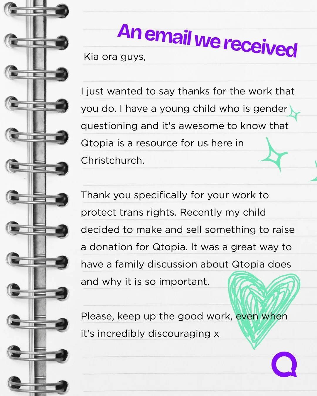 One morning, we woke up to this lovely email and the whole team almost cried. 🥹💜