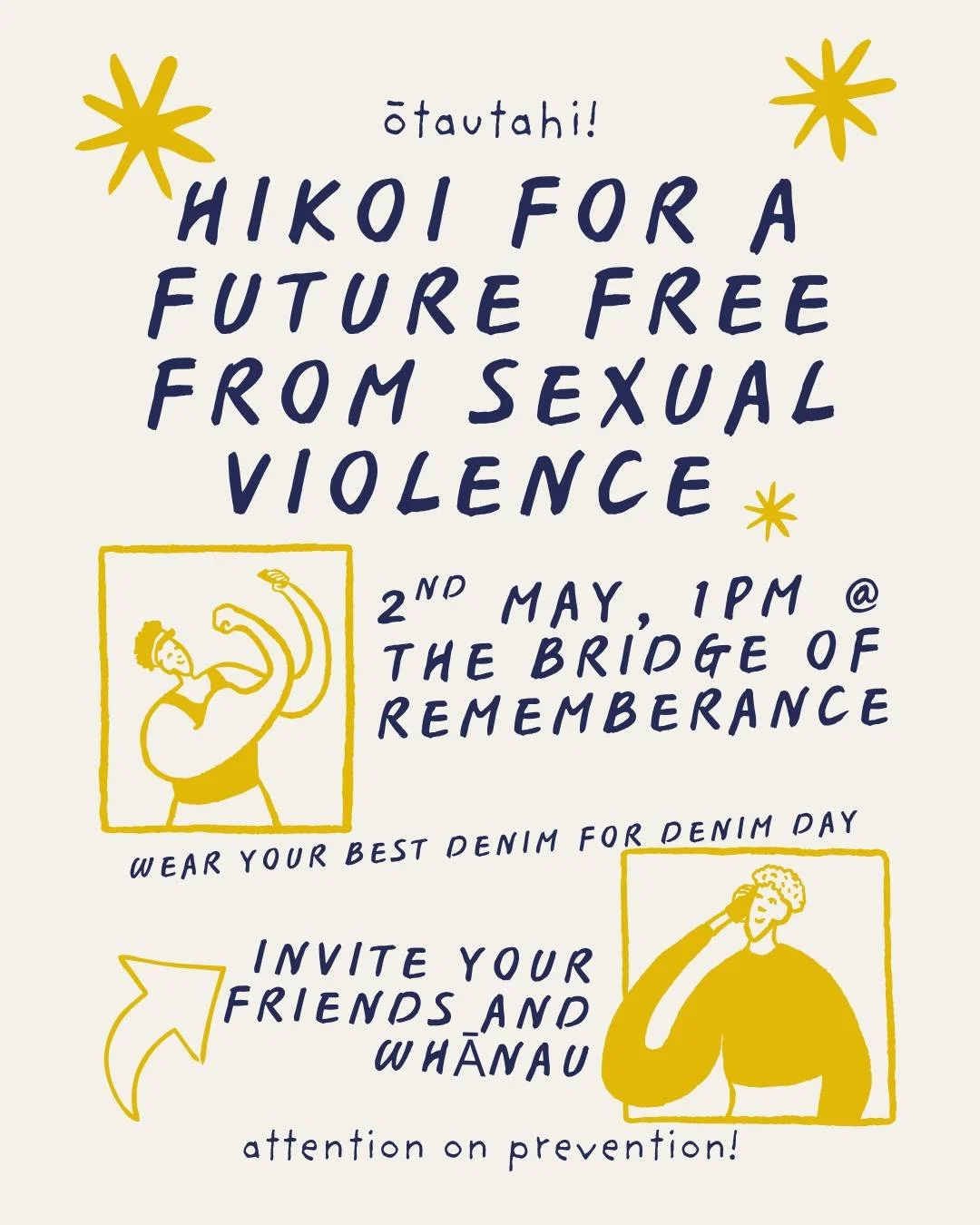 As a community, let's come together to promote prevention and make our voices heard. Sexual Violence needs to stop... and we can all have a say in how &amp; why.

Join us for a short hikoi through Ōtautahi's central streets to then convene and hear f