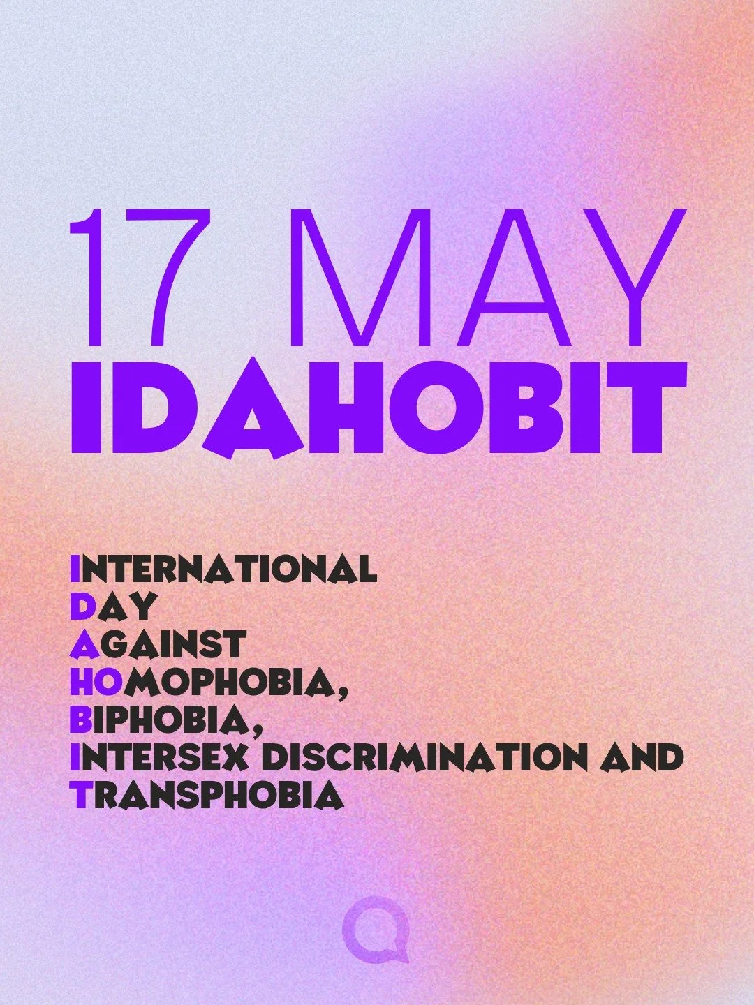 IDAHOBIT (International Day Against Homophobia, Biphobia, Intersex Discrimination and Transphobia) is here! 💜

On this day in 1990 homosexuality was removed from the WHO&rsquo;s Classification of Diseases.

We're here, we're queer and we won't disap