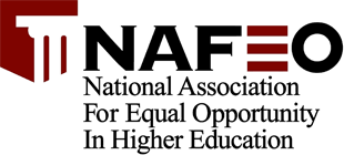 Logo of NAFO, the National Association for Equal Opportunity in Higher Education, promoting diversity and inclusion in academia.