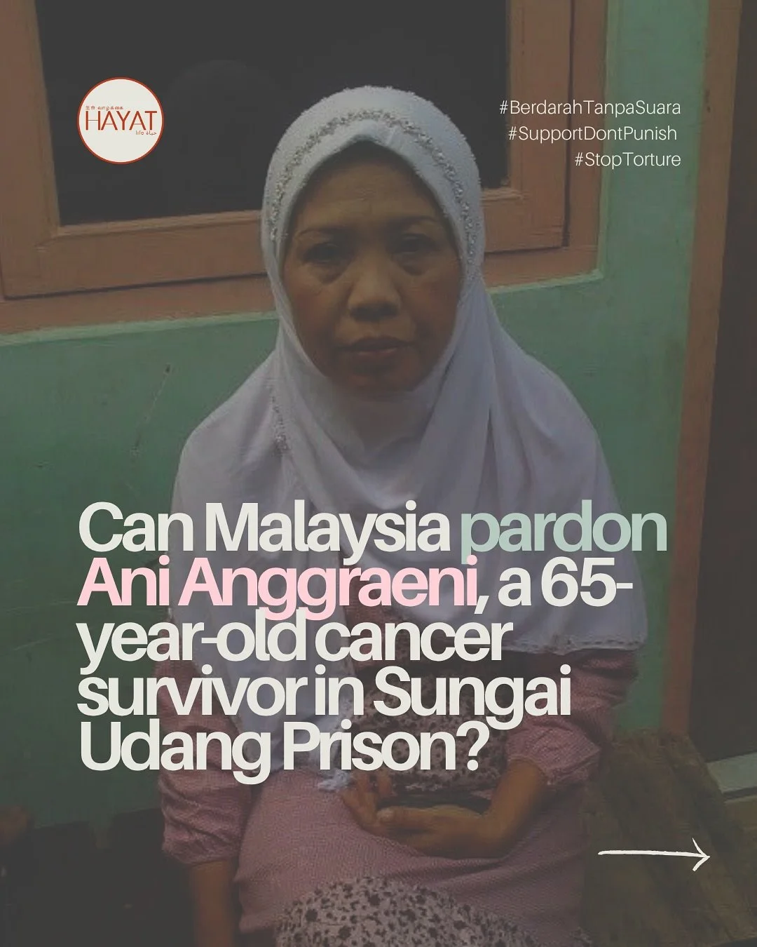 [A Grandmother&rsquo;s Last Hope: Clemency for Ani Anggraeni]

A 65-year-old cancer survivor and likely trafficking victim, Ani Anggraeni has been in prison for 15 years. She has suffered enough. Her only chance to die with dignity among her family i