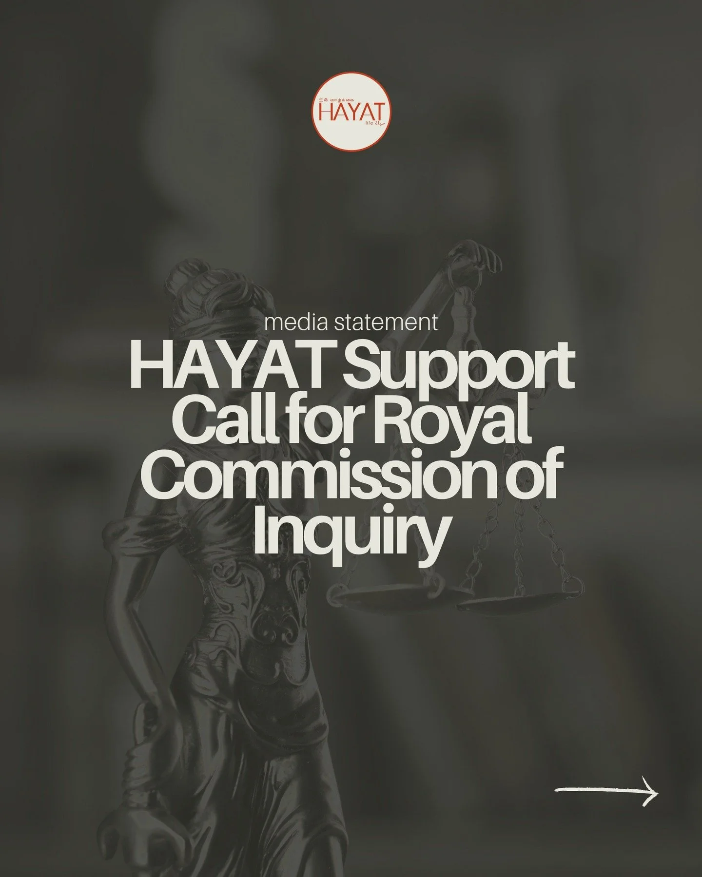 HAYAT Support Call for Royal Commission of Inquiry 

HAYAT is concerned with the developing situation affecting the judiciary, especially the allegations leading up to Tun Tengku Maimun's retirement and the developments since then. 

We note the call
