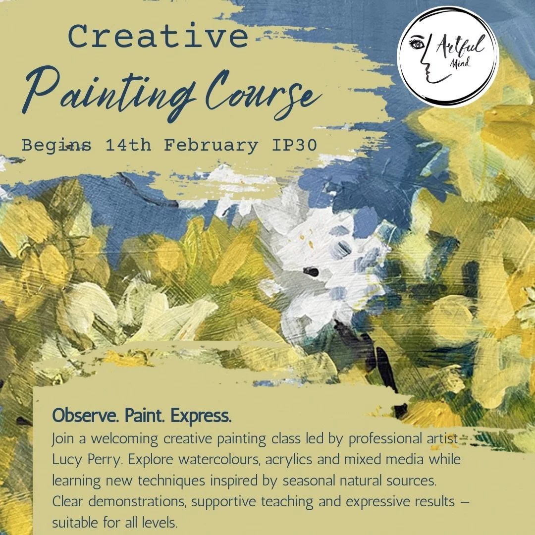Creative Painting Course Special offer: Book three monthly blocks and receive £15 off.