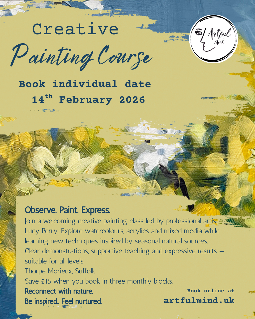 Creative Painting Course Book Saturday 14th February