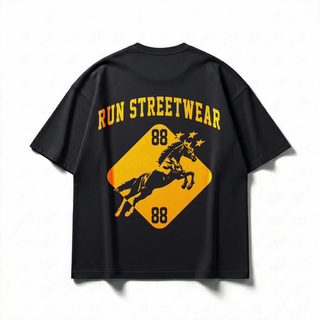 PLAYERA COLOR NEGRO OVERSIZE