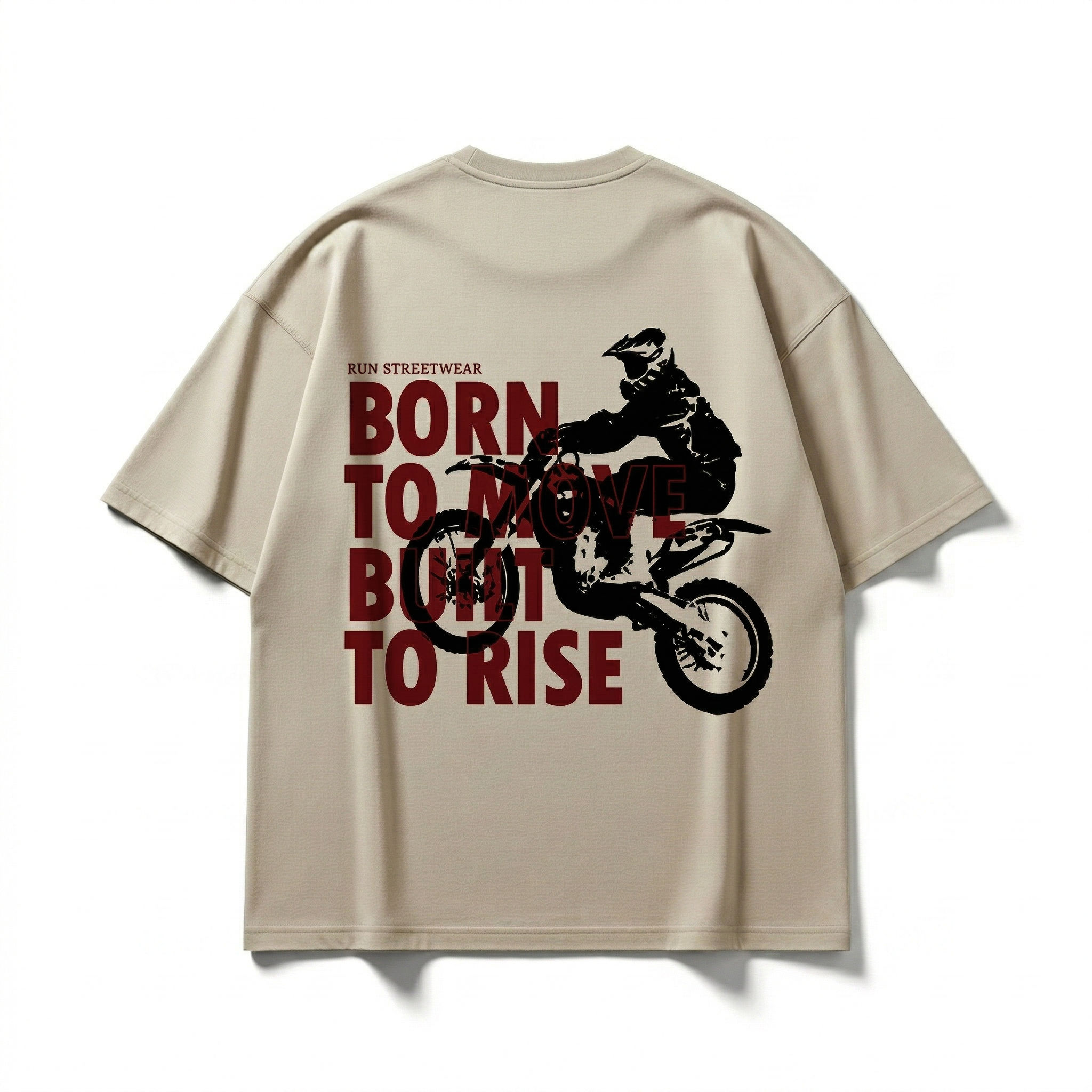 PLAYERA COLOR BEIGE OVERSIZE