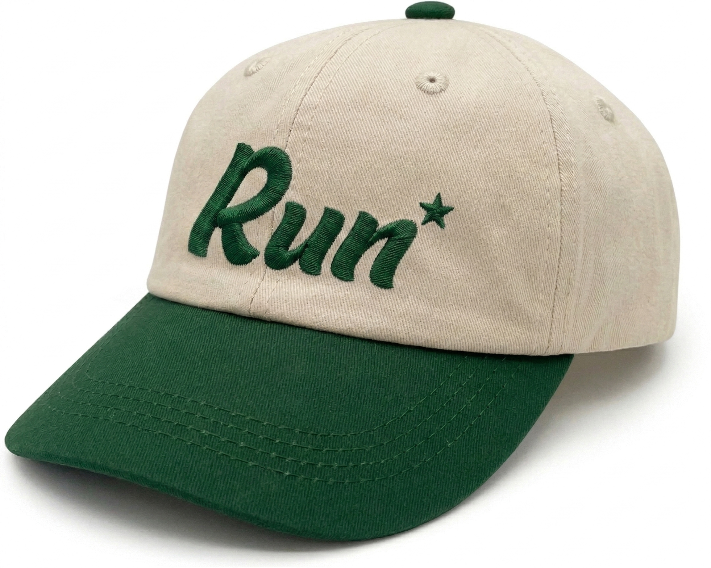 GORRA BEIGE Y VERDE