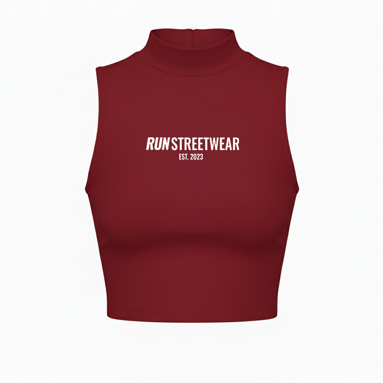 BLUSA TOP BURDEOS SIN MANGAS