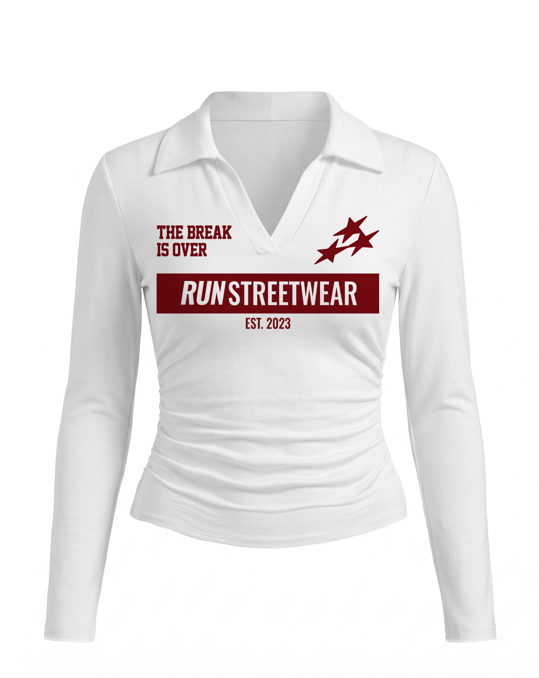 BLUSA BLANCA CON CUELLO V